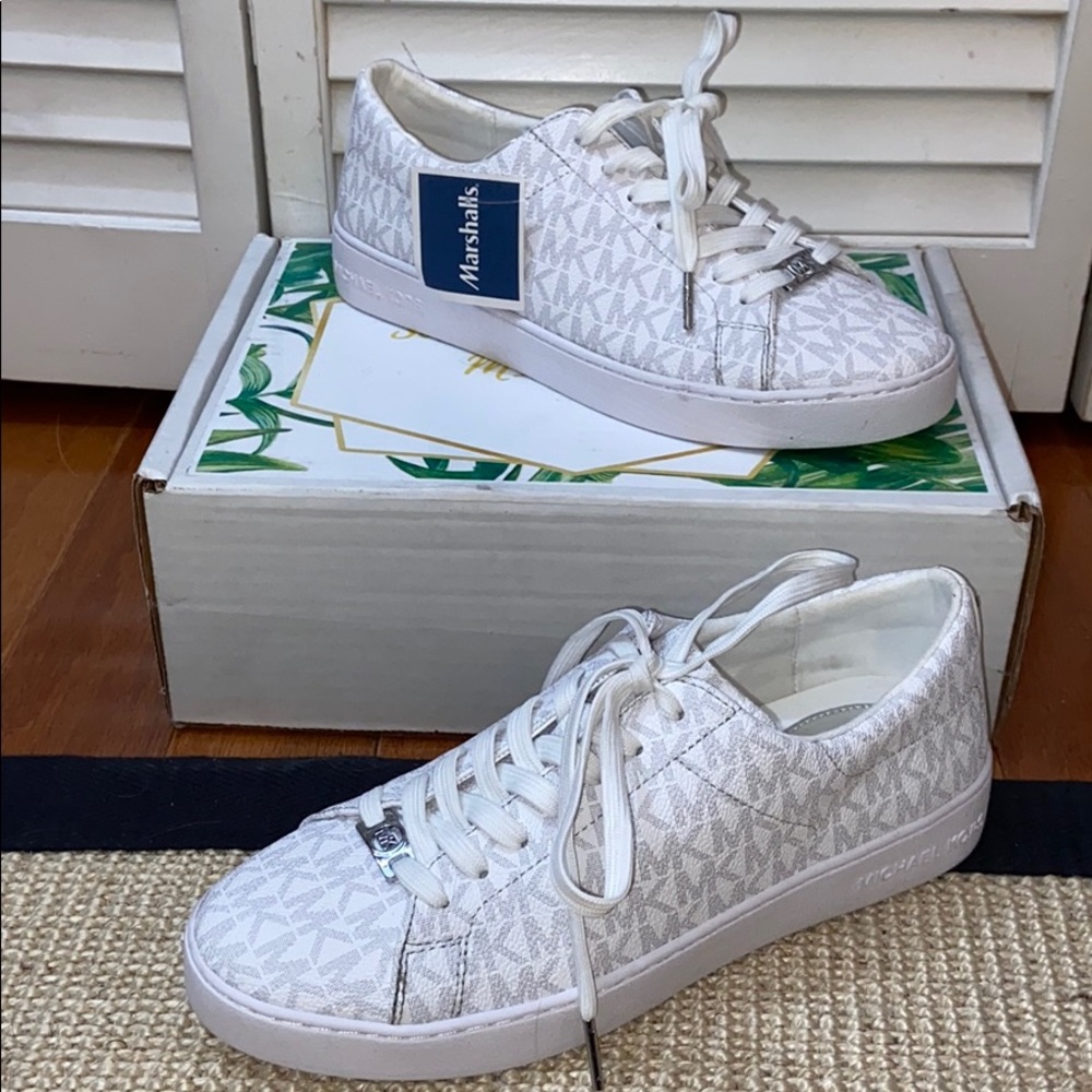 Michael Kors White Leather Sneakers